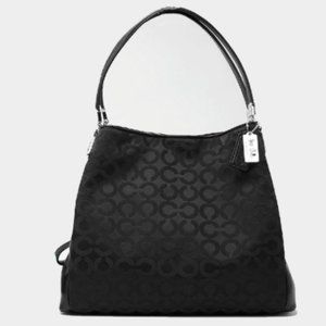 Coach Madison Signature Op Art Phoebe Shoulder Bag